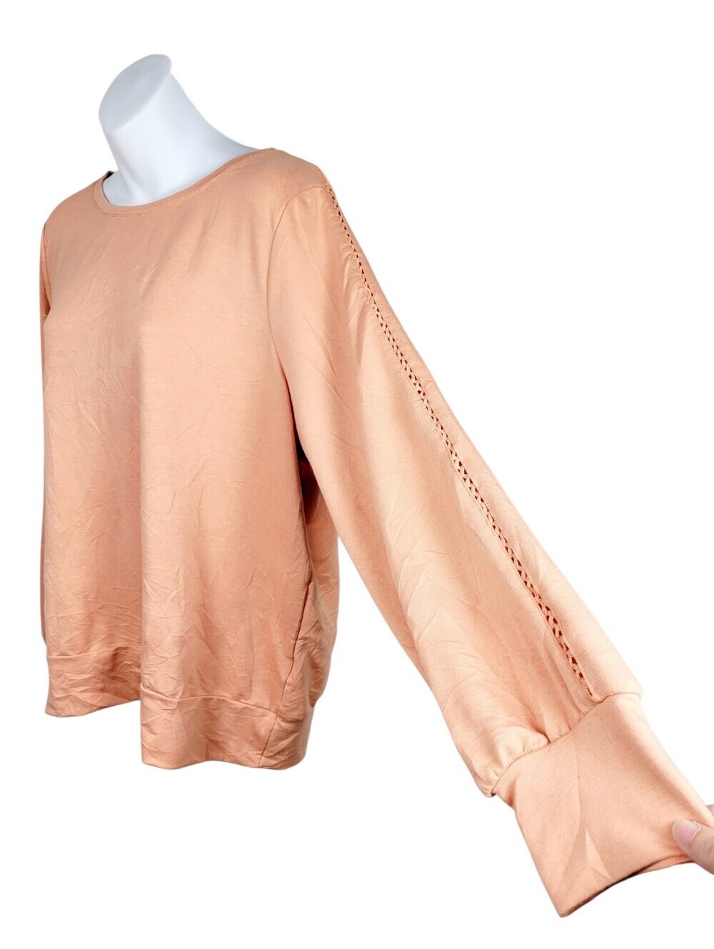 2/$20 Reitmans Orange Floral Pattern Sleeve Sweatshirt Top Size: XL